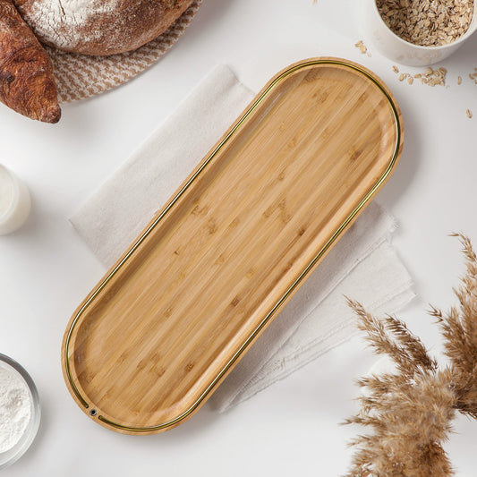 Pure Bamboo Tray Oval Long