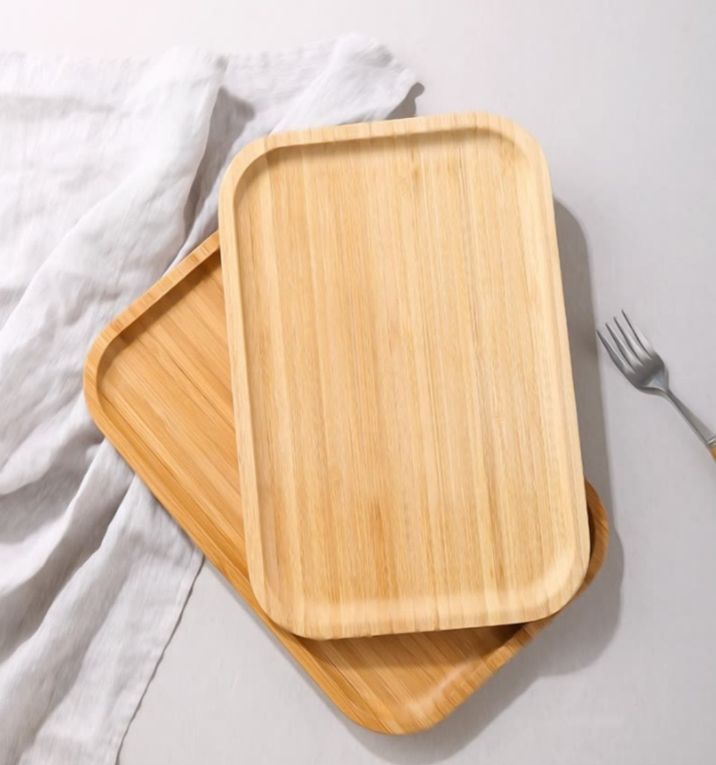 Handcrafted Bamboo Wood Tray